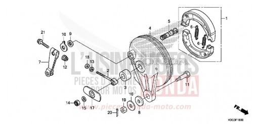 REAR BRAKE PANEL C125AK de 2019